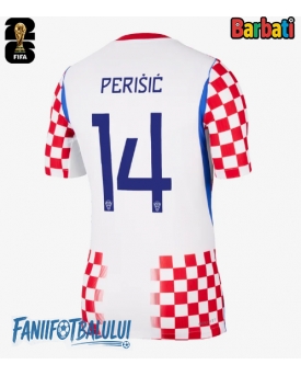 Croația Ivan Perisic #14 Tricou Fotbal Replică Mondial 2026 Barbati Acasa
